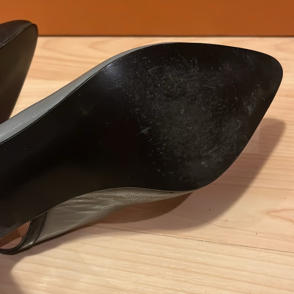 Vintage Pacesetter gray & black sling back heels 7.5‎ - Picture 13 of 13